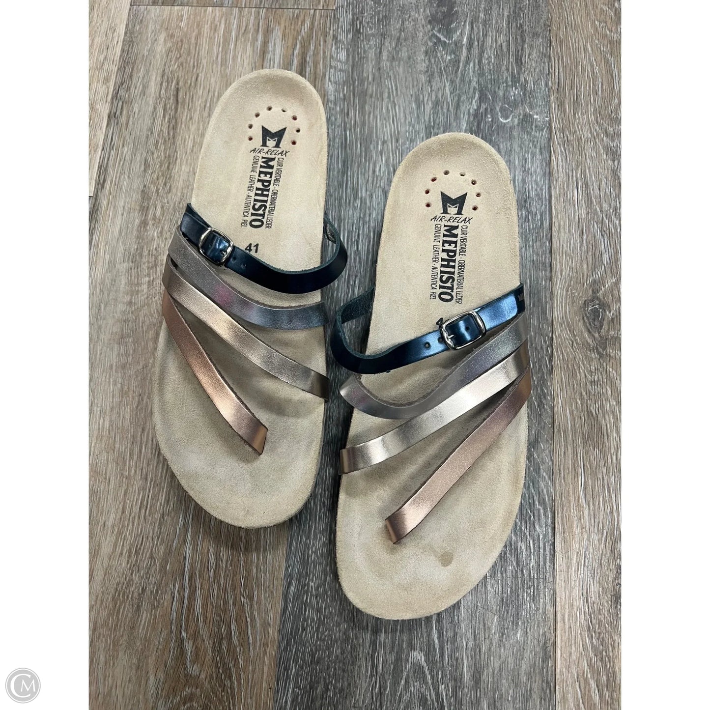 Sandals Flats By Mephisto In Gold & Silver, Size: 10