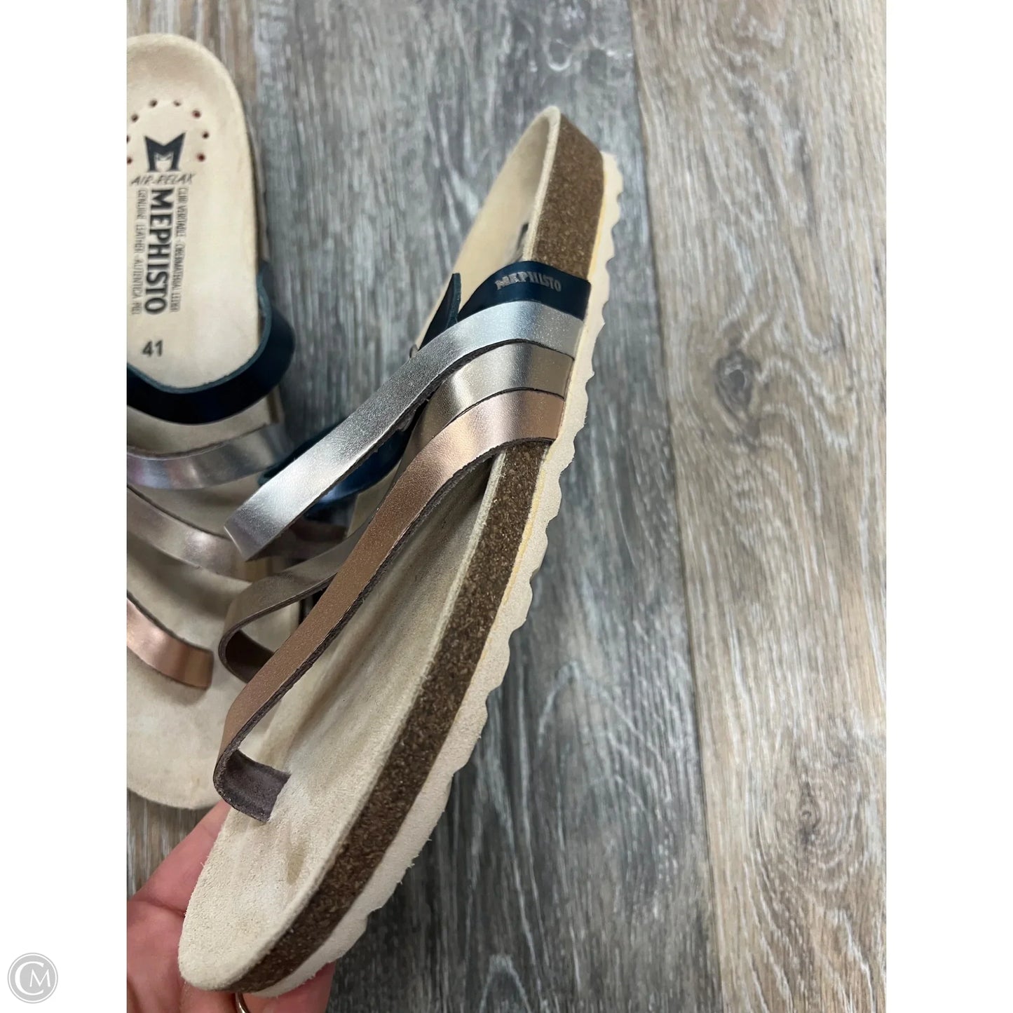 Sandals Flats By Mephisto In Gold & Silver, Size: 10