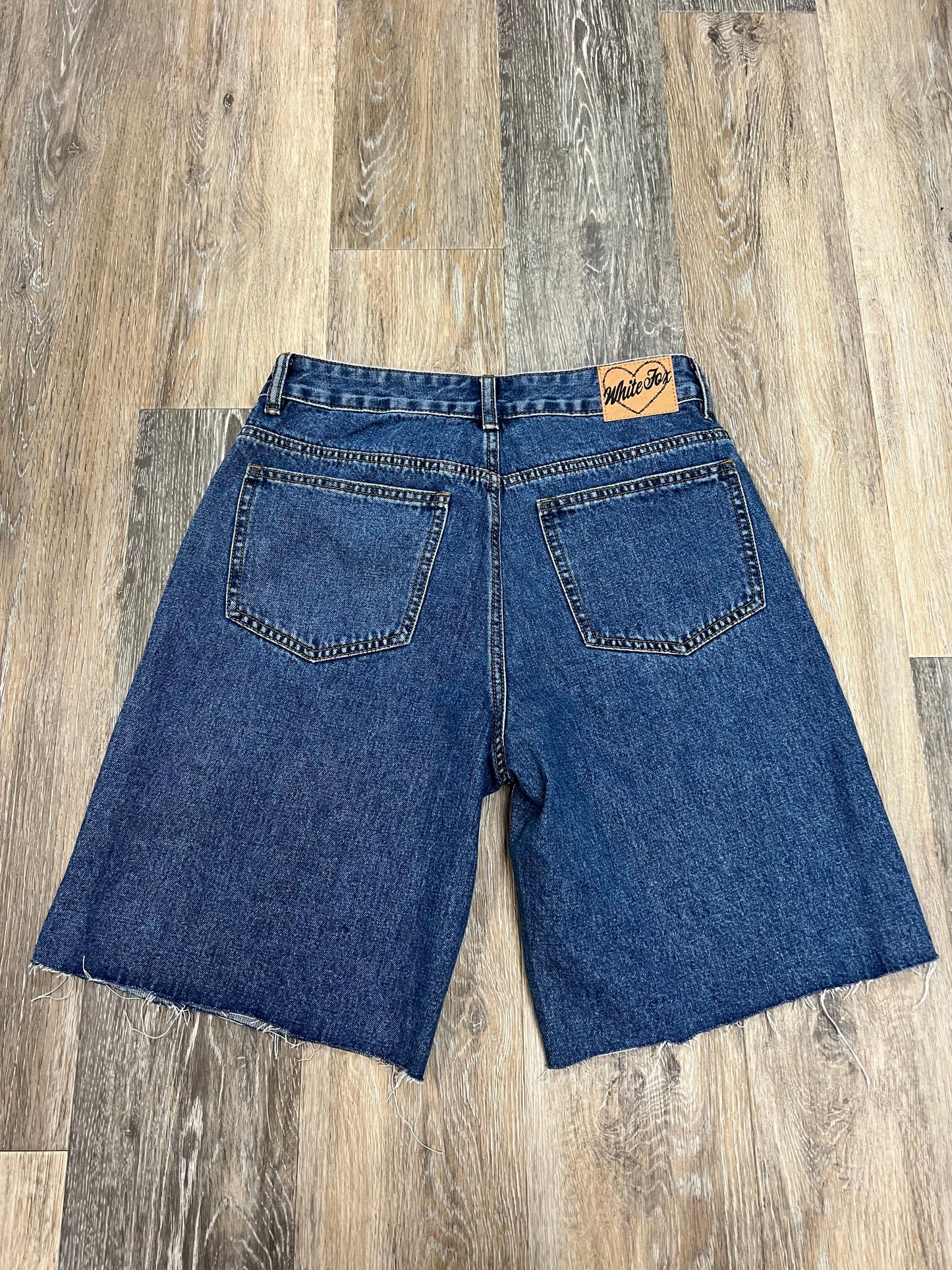 Blue Denim Shorts White Fox, Size S