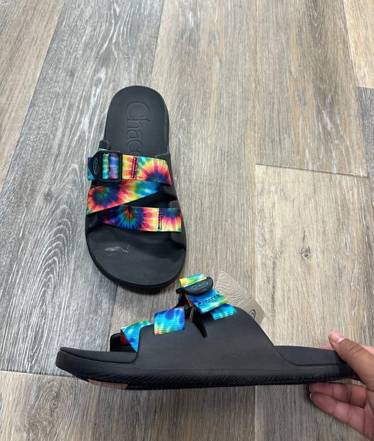 Tie Dye Print Sandals Flats Chacos, Size 9