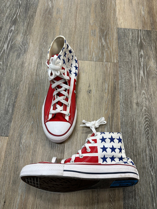 Shoes Athletic By Converse In Red & White, Size: 6.5