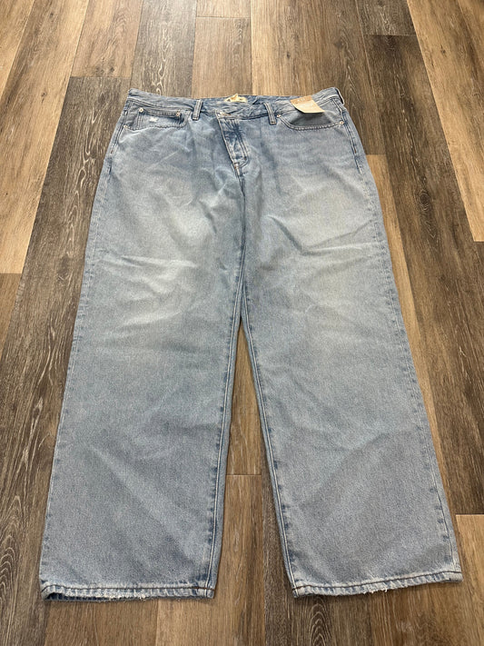 Blue Denim Jeans Wide Leg Madewell, Size 16