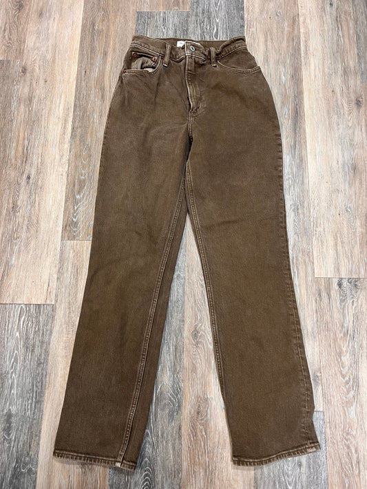 Jeans Straight By Abercrombie And Fitch In Brown, Size: 0/25