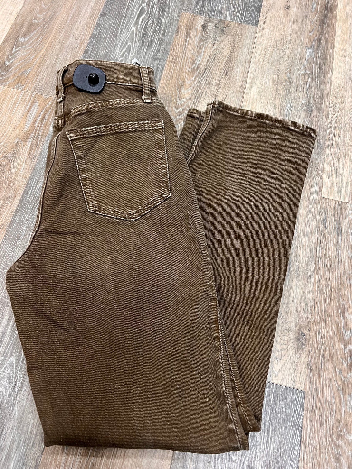 Jeans Straight By Abercrombie And Fitch In Brown, Size: 0/25