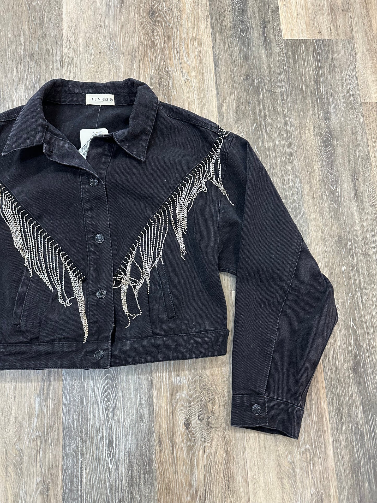 Jacket Denim By The Nines In Black Denim, Size: M