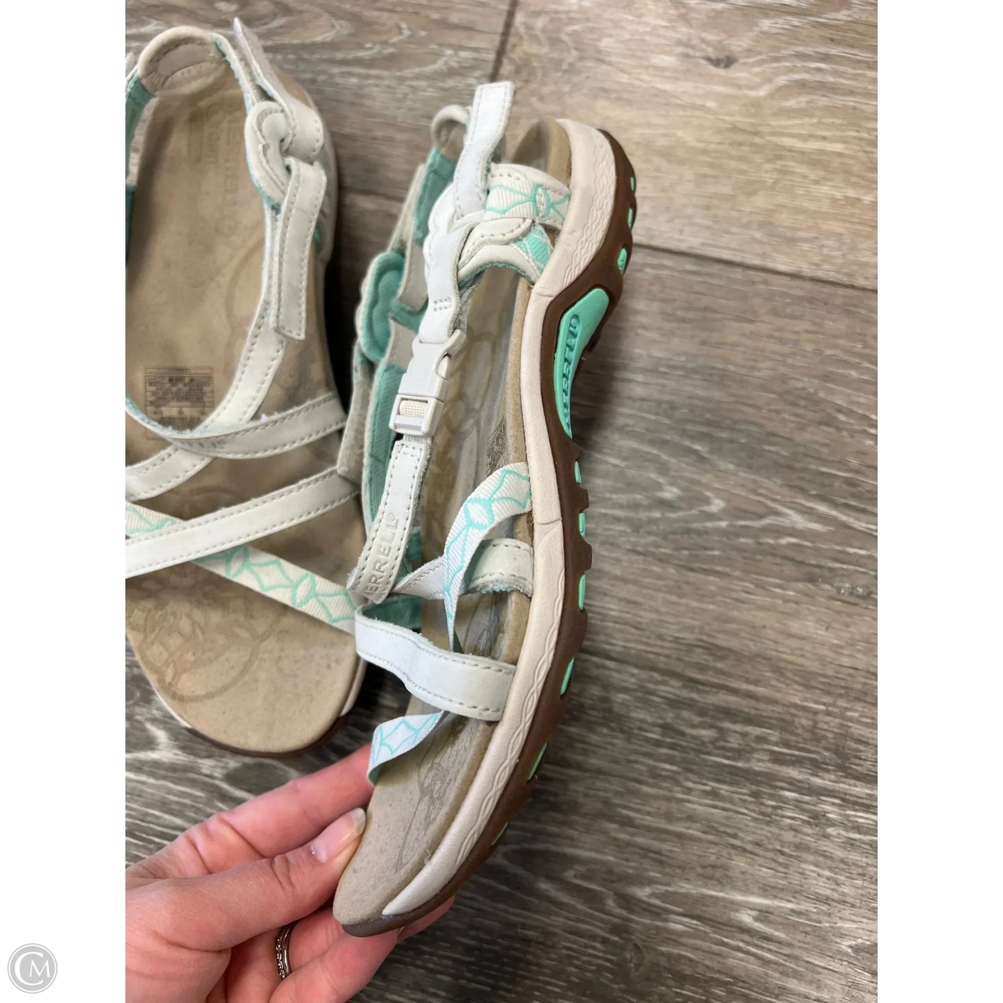 Sandals Flats By Merrell In Cream, Size: 7