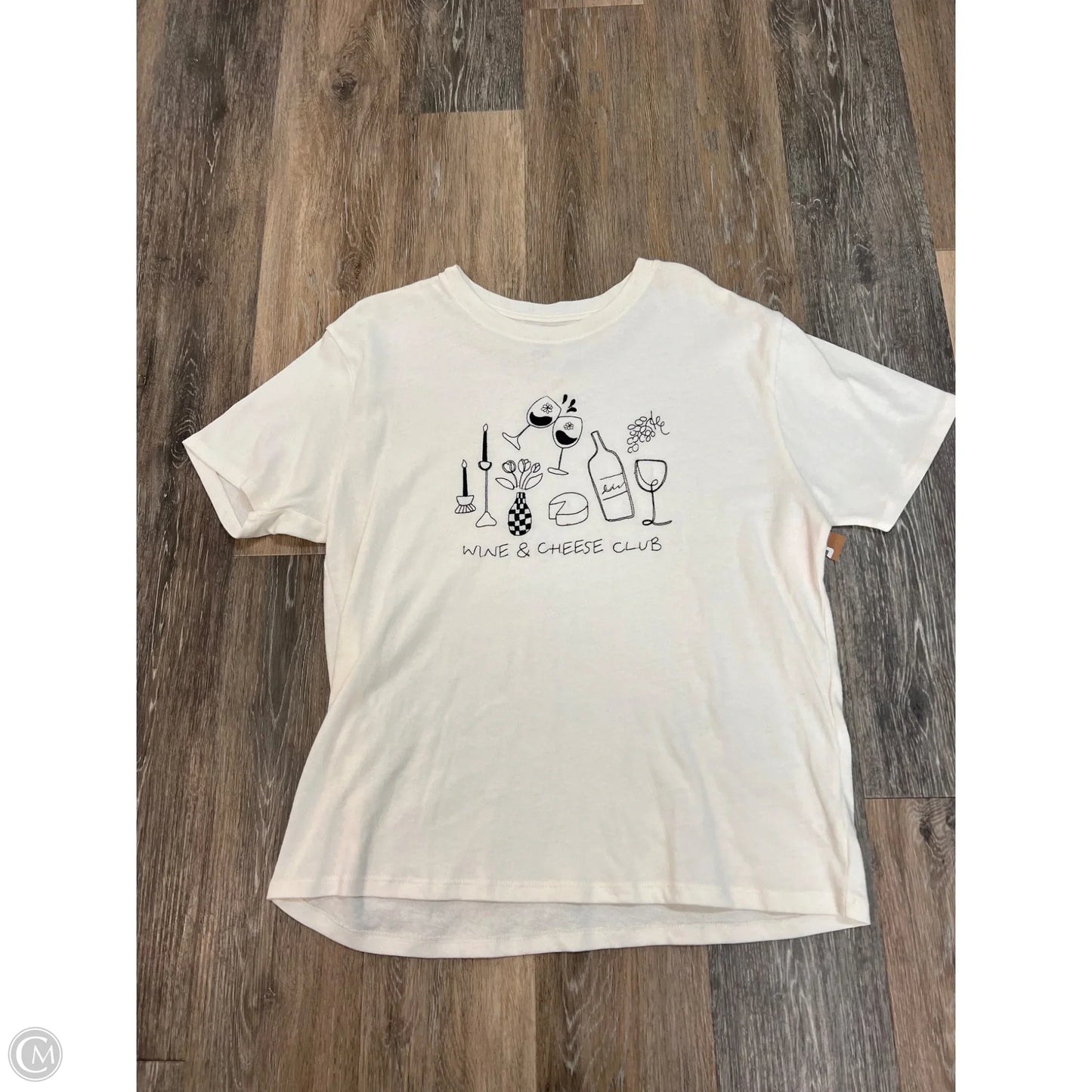 Top Short Sleeve By Z Supply In Cream, Size: L
