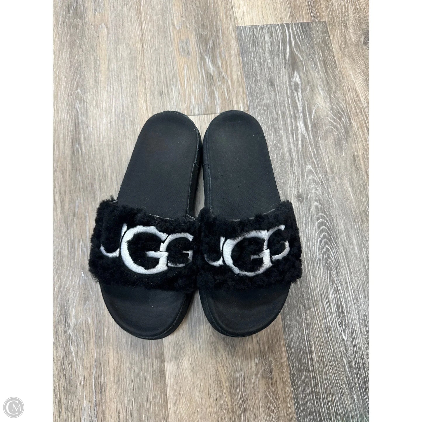 Sandals Designer By Ugg In Black, Size: 9.5