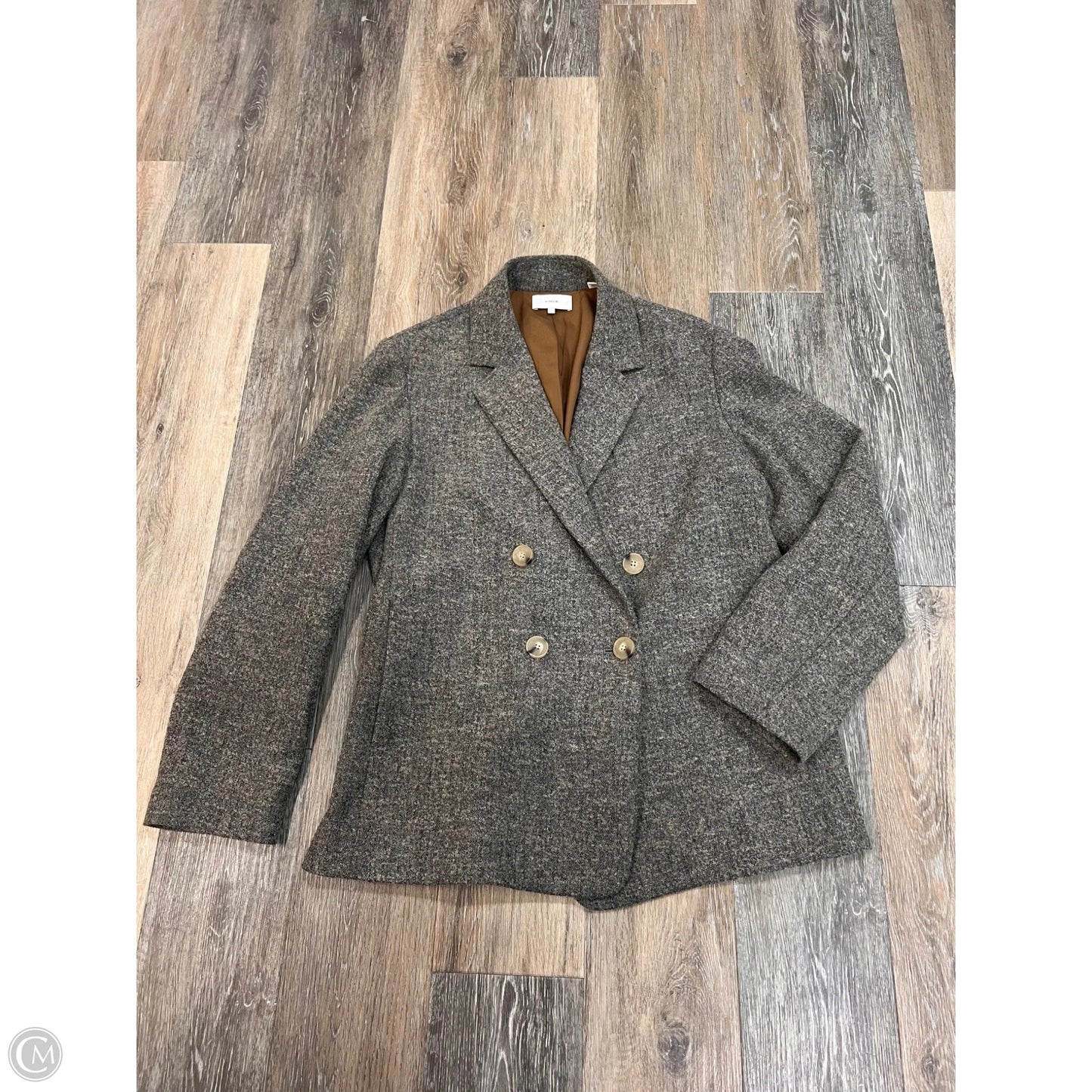 Blazer Designer By VINCE In Grey, Size: L