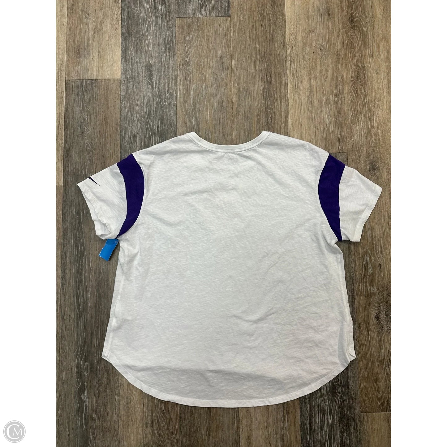 Athletic Top Short Sleeve By Nfl In White, Size: Xxl