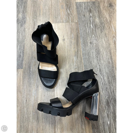 Sandals Luxury Designer By Christian Louboutin In Black, Size: 10