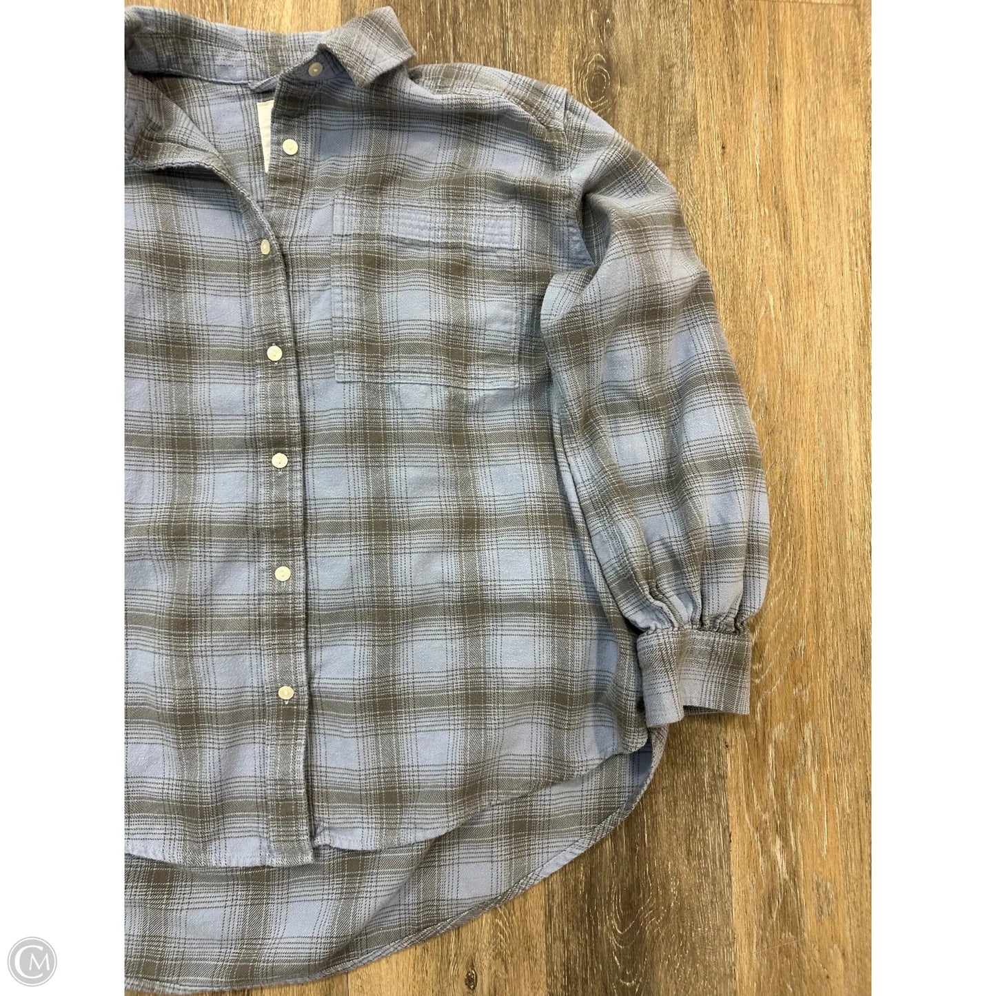 Top Long Sleeve By Aerie In Blue, Size: S