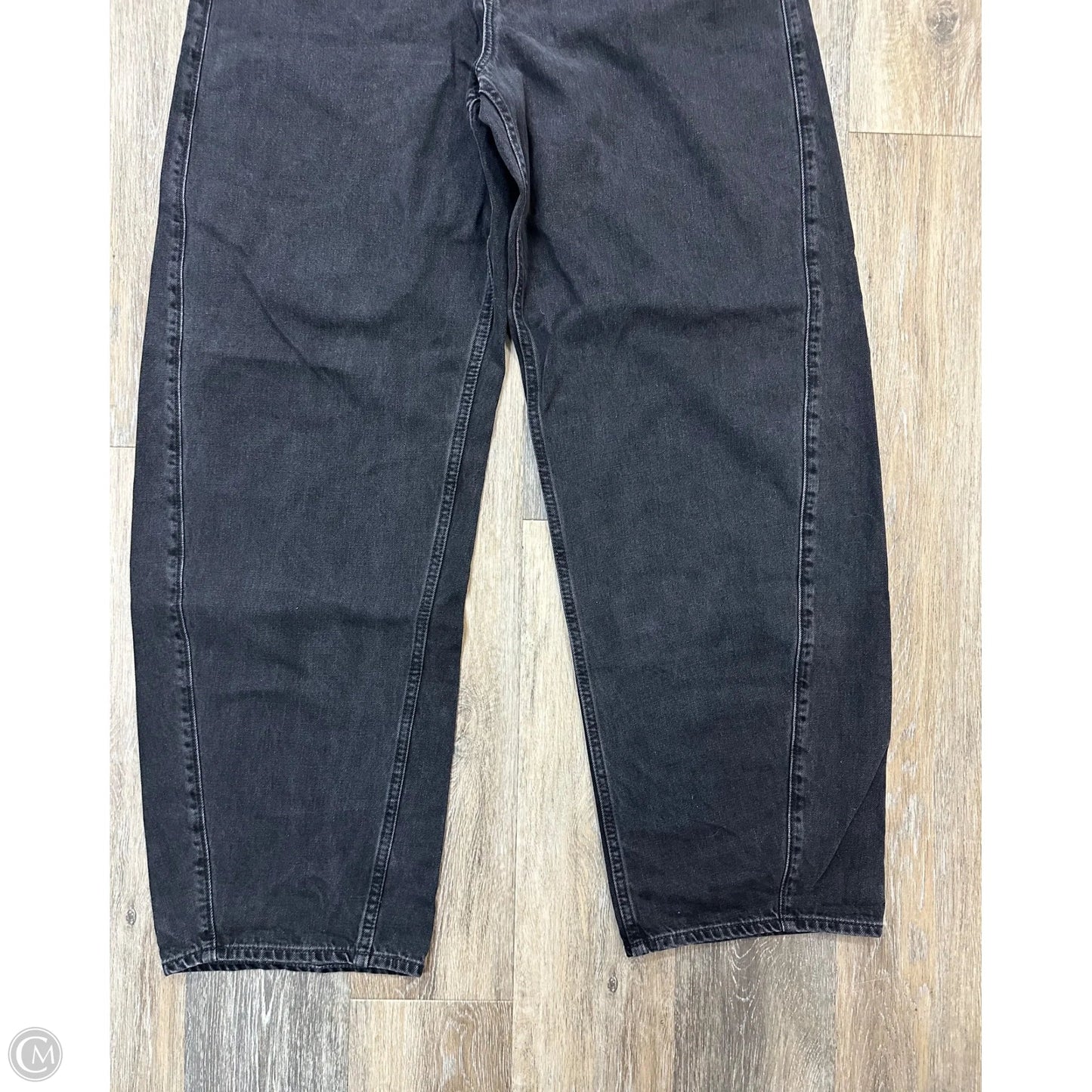 Jeans Wide Leg By Gap In Black Denim, Size: 16l