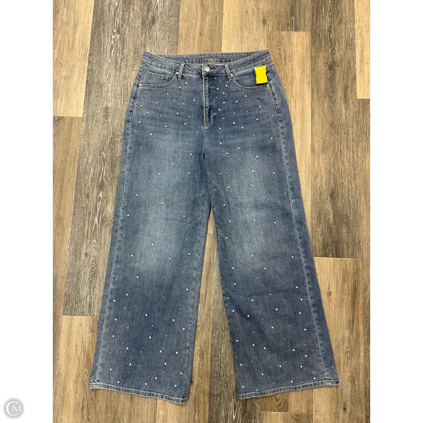 Jeans Wide Leg By Chicos In Blue Denim, Size: 14