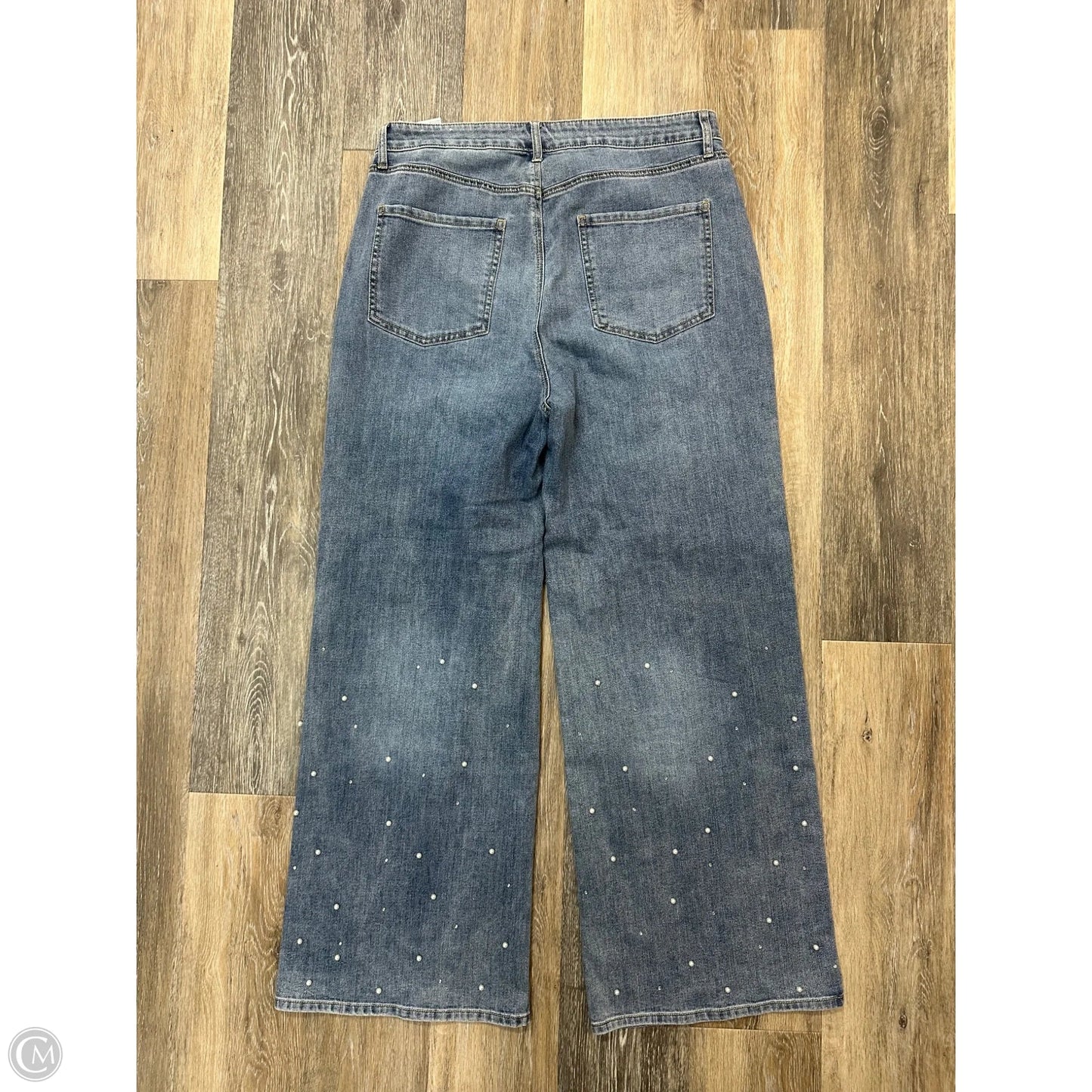 Jeans Wide Leg By Chicos In Blue Denim, Size: 14