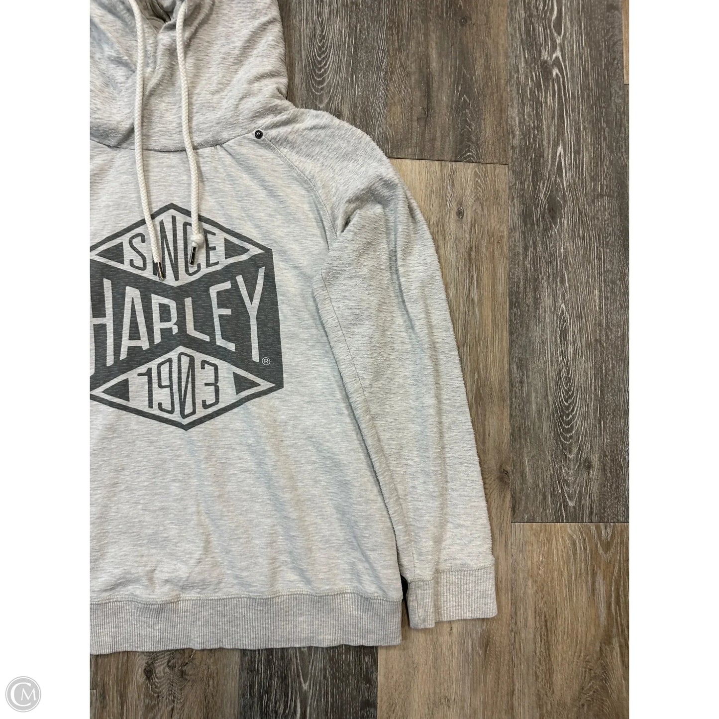 Sweatshirt Hoodie By Harley Davidson In Grey, Size: Xl
