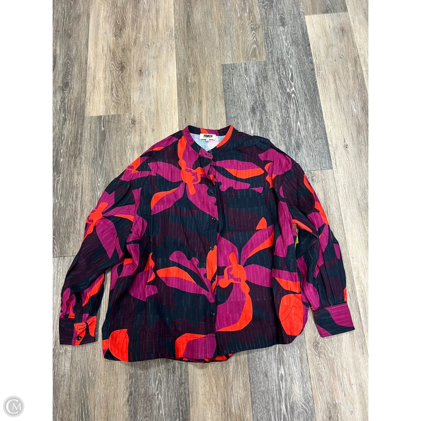Blouse Long Sleeve By Frnch In Floral Print, Size: S