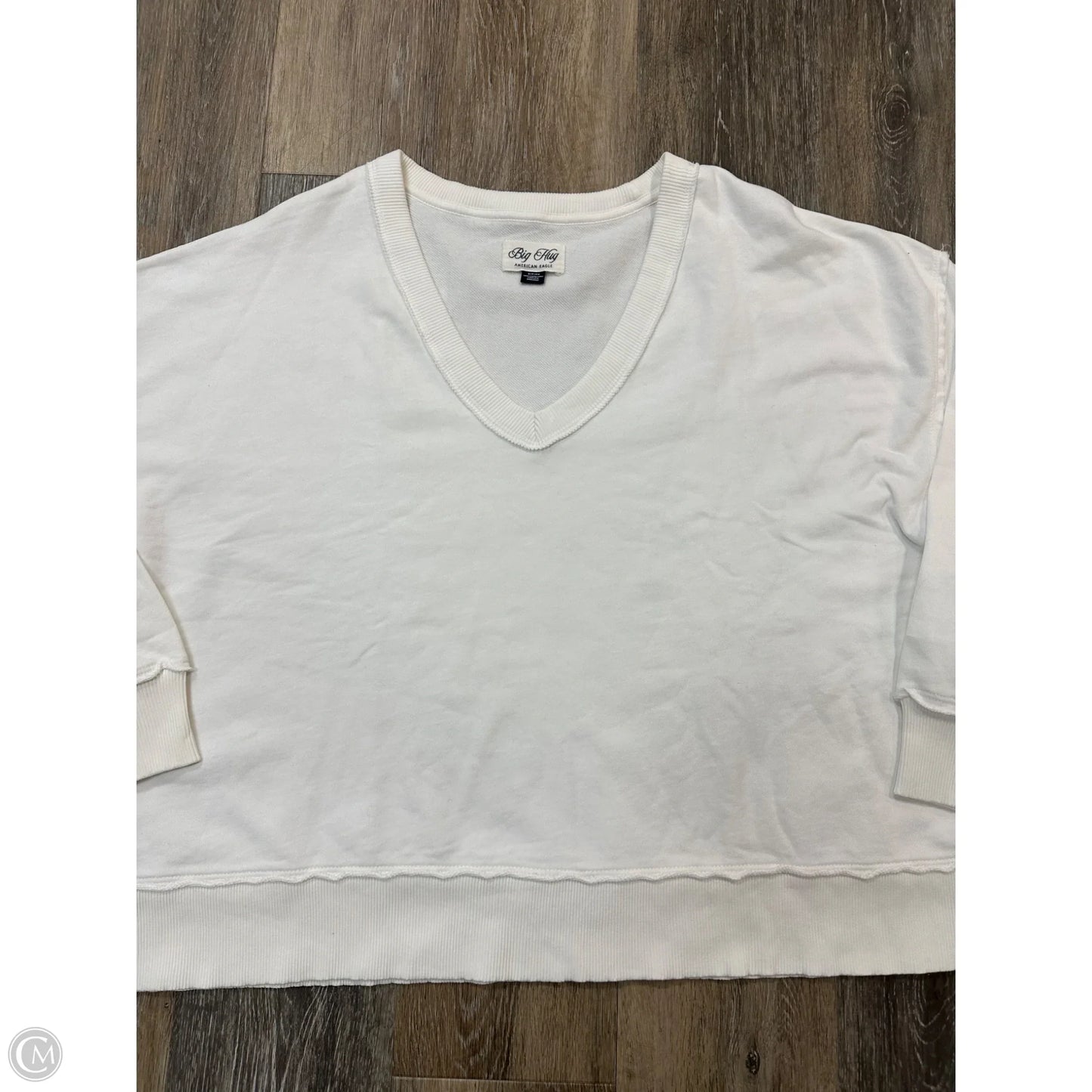 Top Long Sleeve By American Eagle In White, Size: S