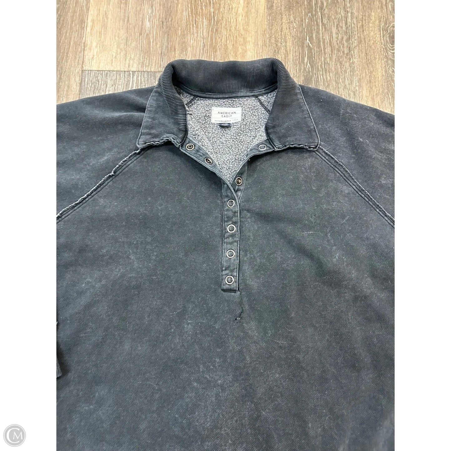 Sweatshirt Collar By American Eagle In Grey, Size: S