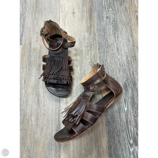 Sandals Flats By Bed Stu In Brown, Size: 9