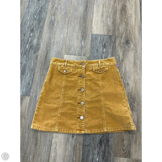 Skirt Mini & Short By Bdg In Gold, Size: 8