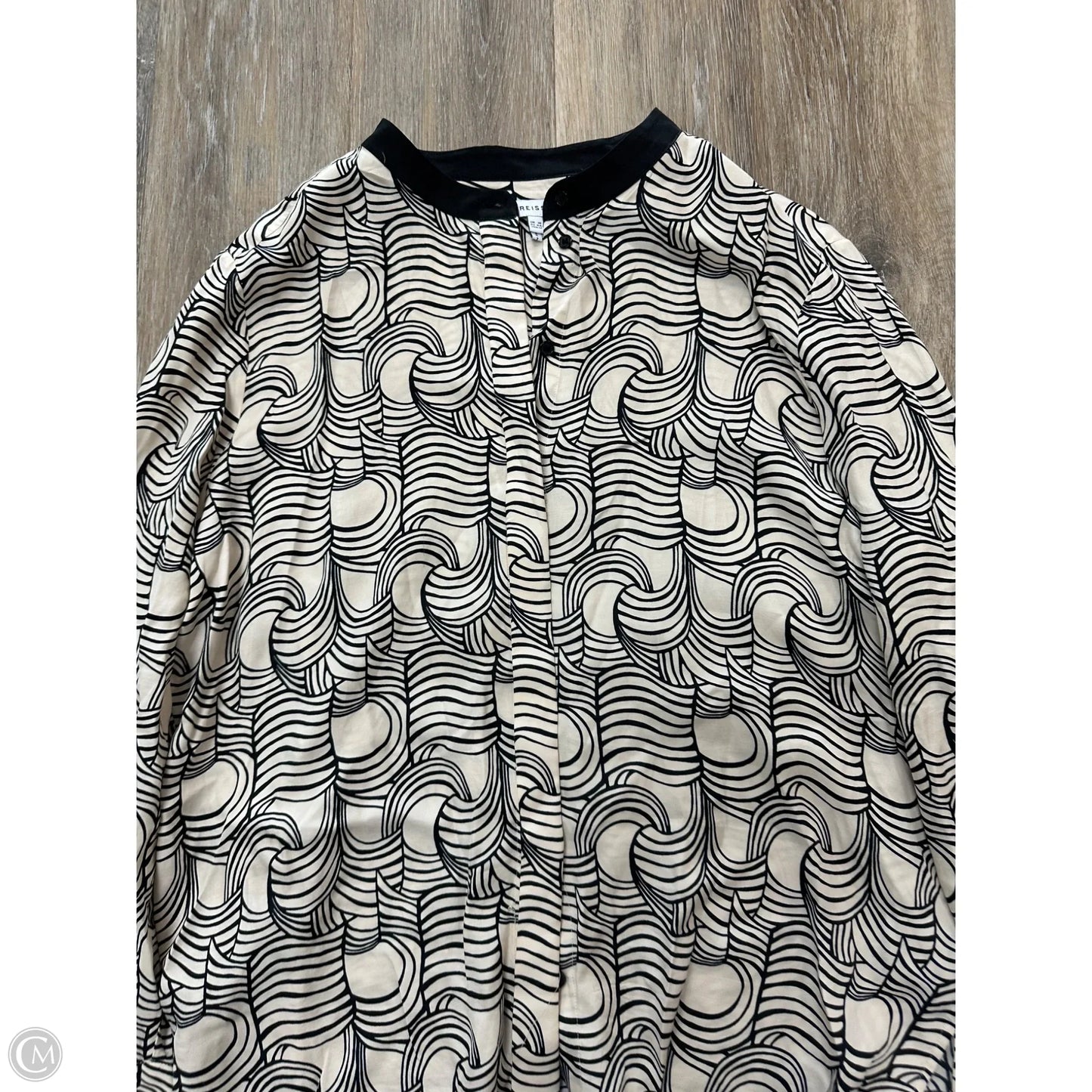 Blouse Long Sleeve By Reiss In Cream, Size: Xl