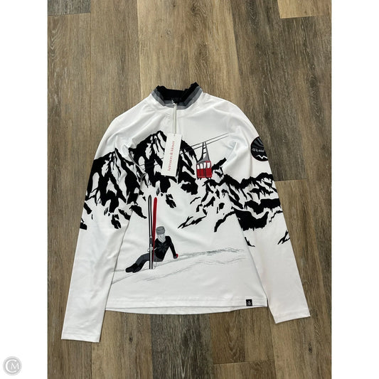 Athletic Top Long Sleeve Collar By Krimson Klover In White, Size: S