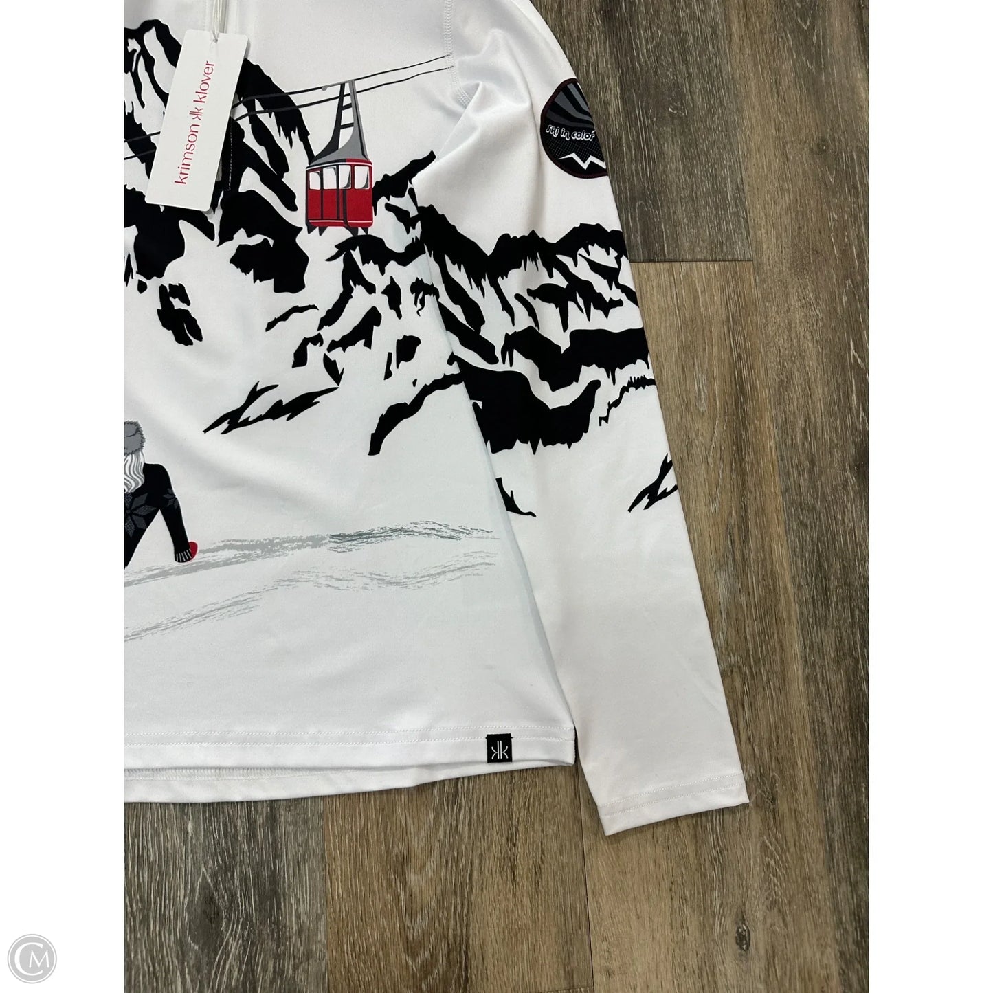 Athletic Top Long Sleeve Collar By Krimson Klover In White, Size: S