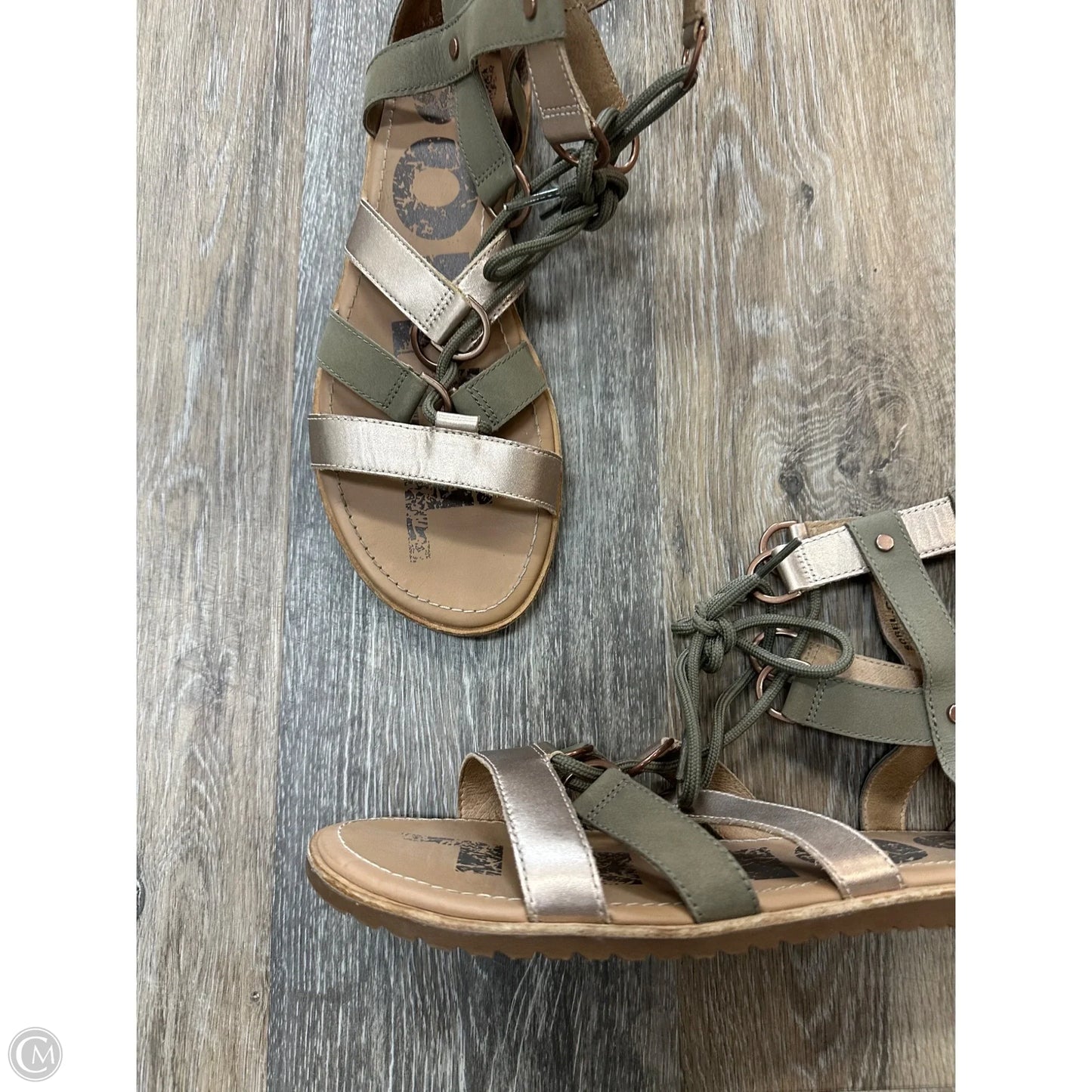 Sandals Flats By Sorel In Green, Size: 9.5