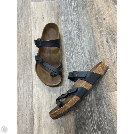 Sandals Flats By Birkenstock In Black, Size: 11