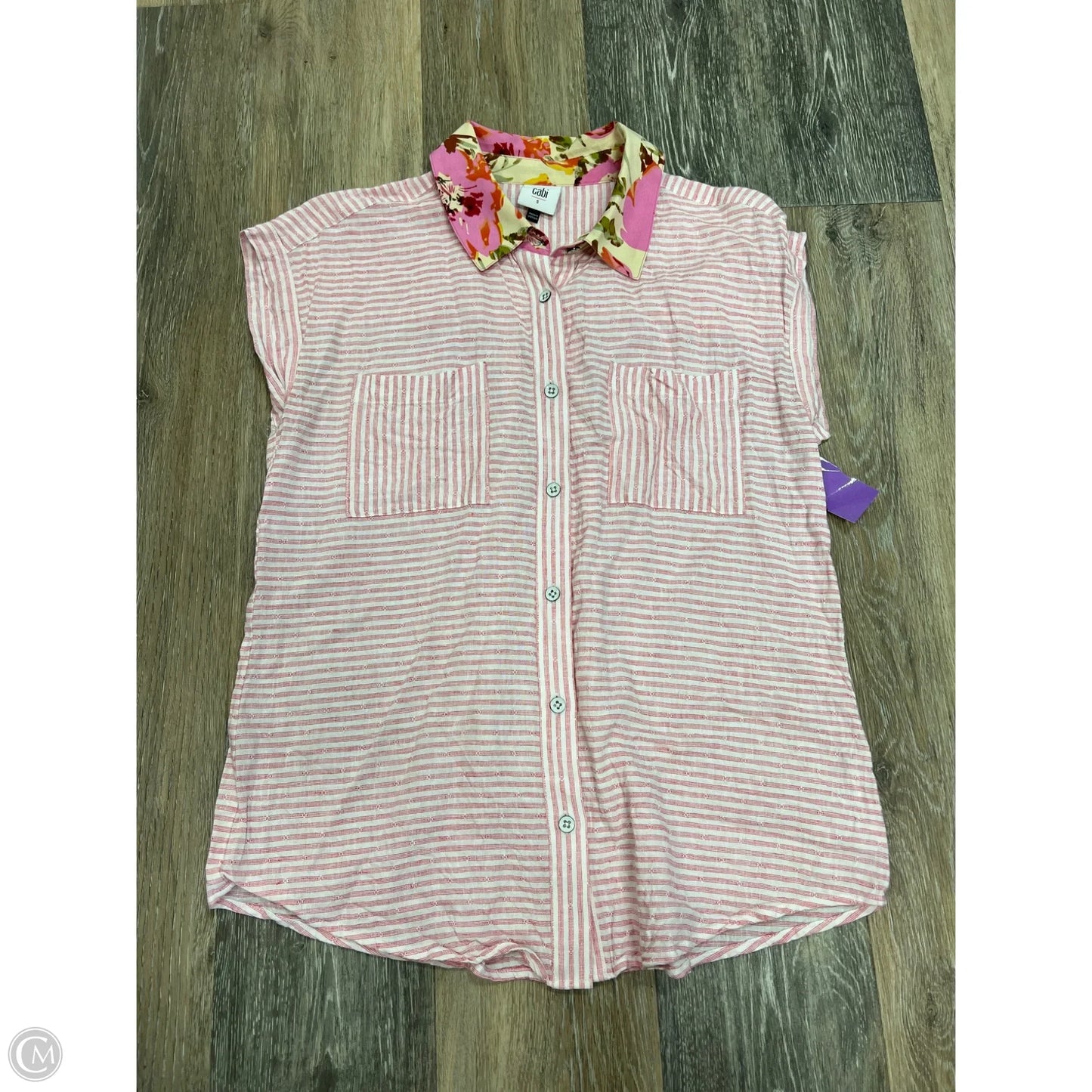 Top Short Sleeve By Cabi In Pink, Size: S
