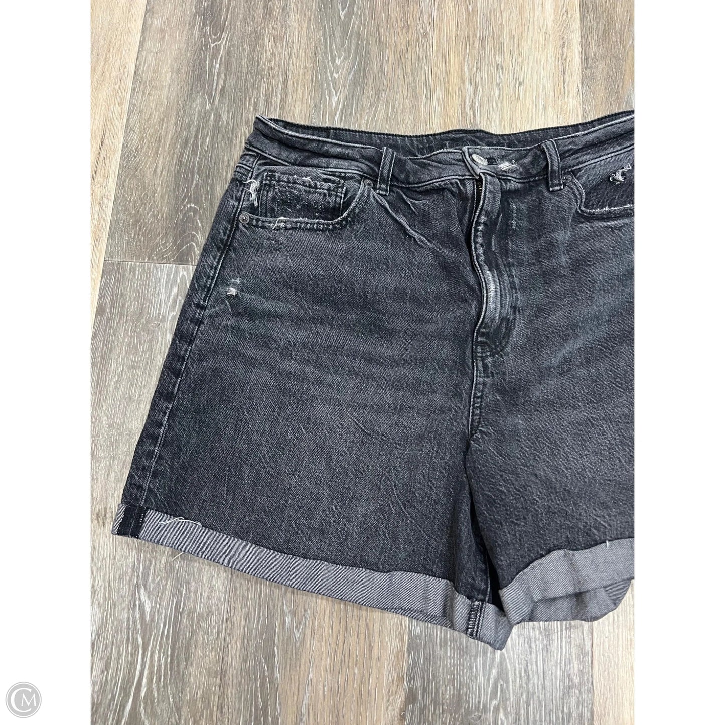 Shorts By American Eagle In Black Denim, Size: 14