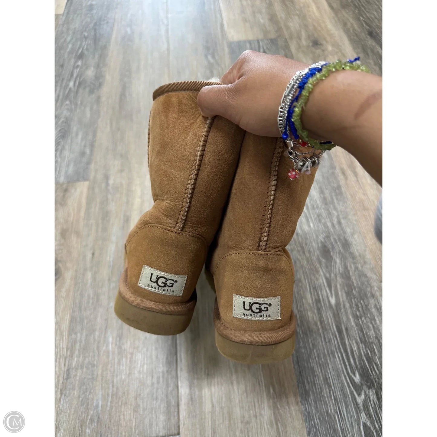 Boots Designer By Ugg In Brown, Size: 6