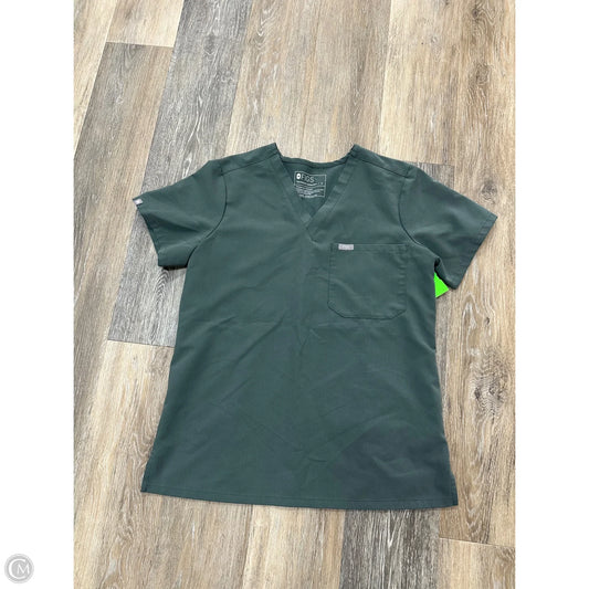 Scrub Top Short Sleeve By Figs In Green, Size: S