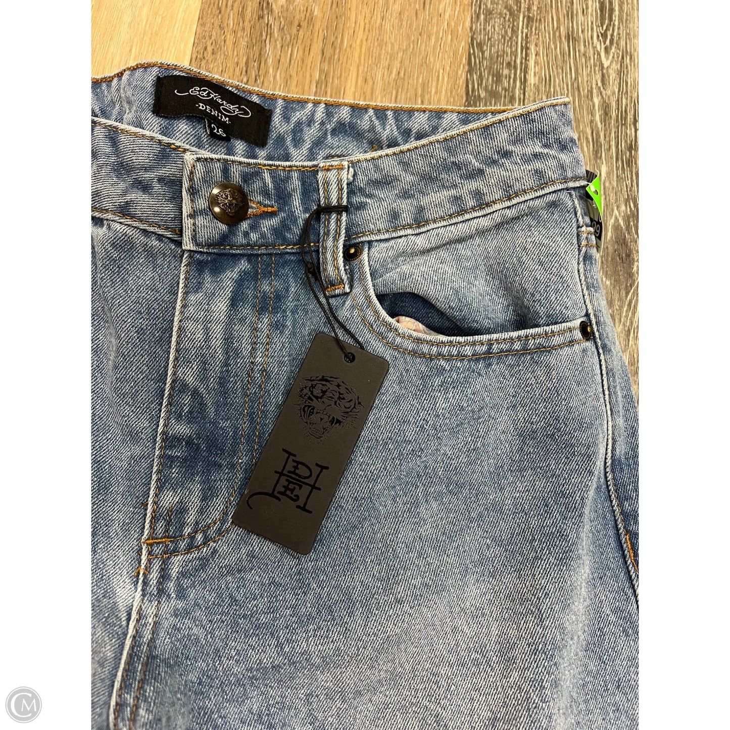 Jeans Straight By Ed Hardy In Blue Denim, Size: 2