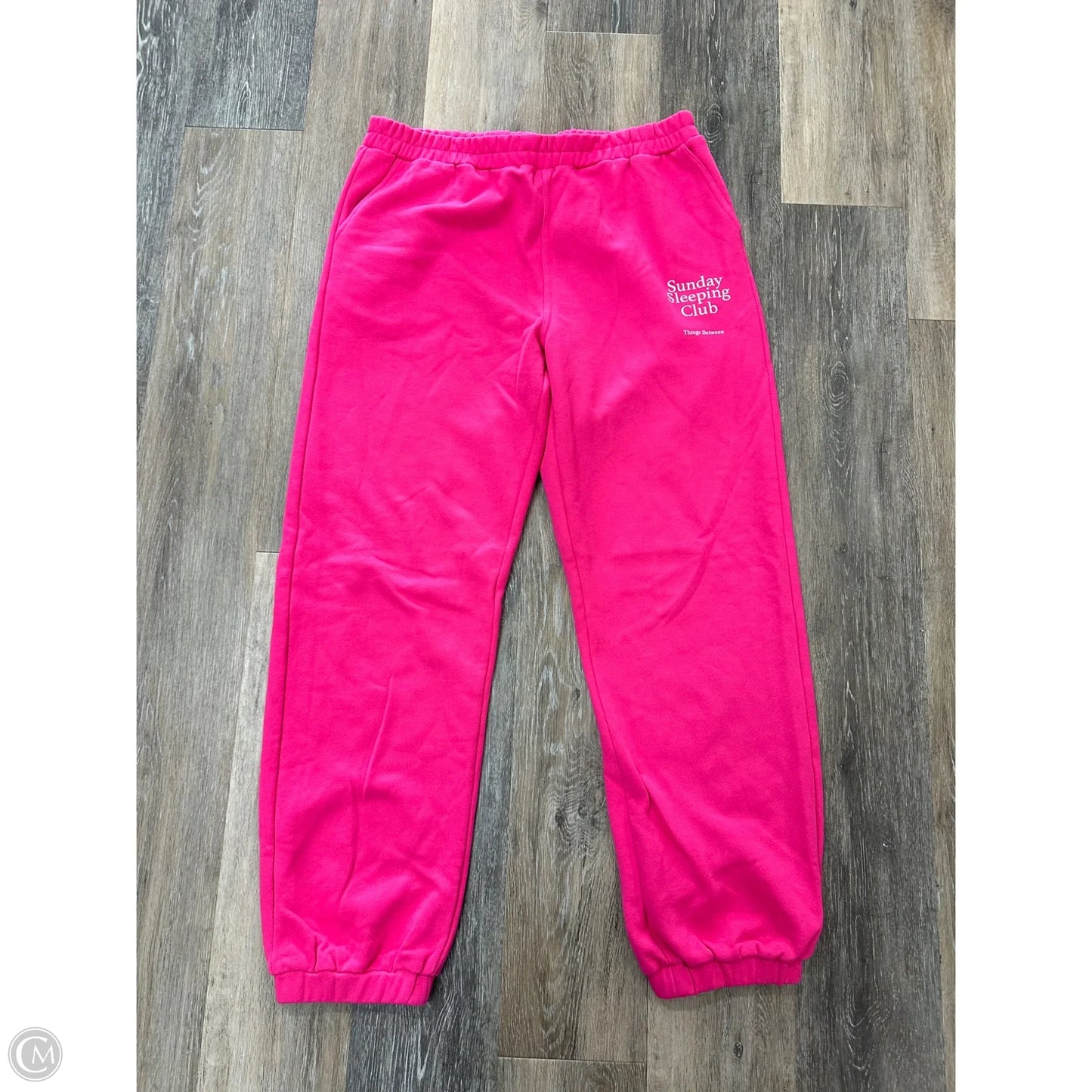 Athletic Pants By Things Between In Pink, Size: L