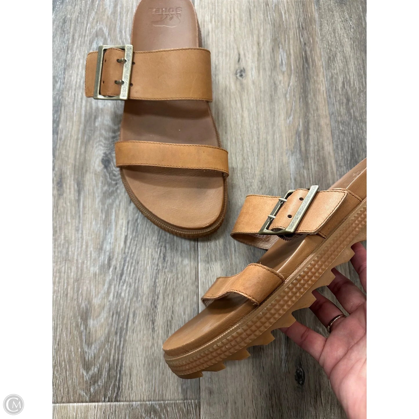 Sandals Heels Platform By Sorel In Brown, Size: 10