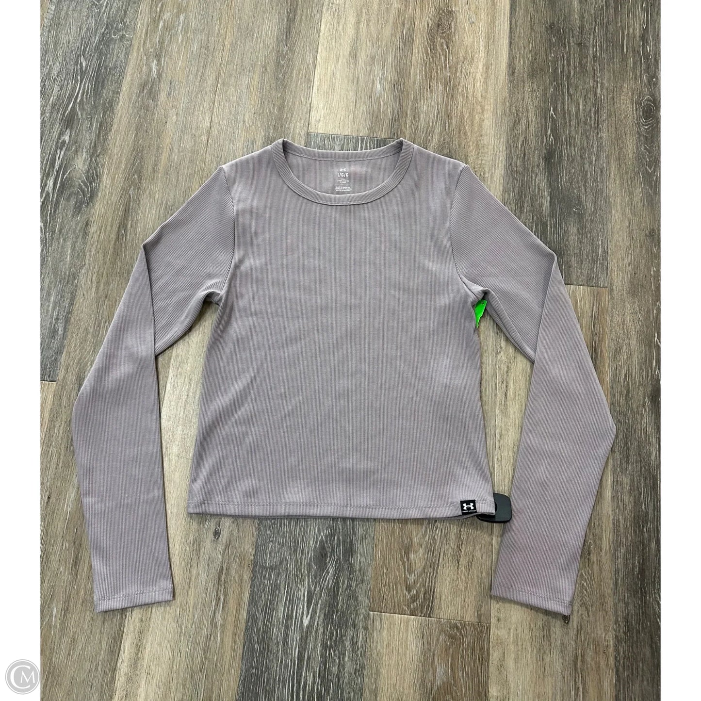Athletic Top Long Sleeve Crewneck By Under Armour In Purple, Size: L