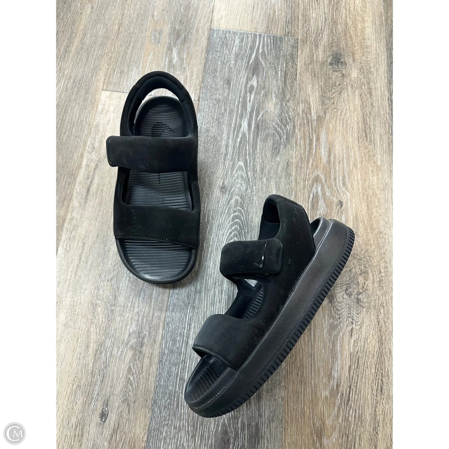 Sandals Flats By Nike In Black, Size: 8