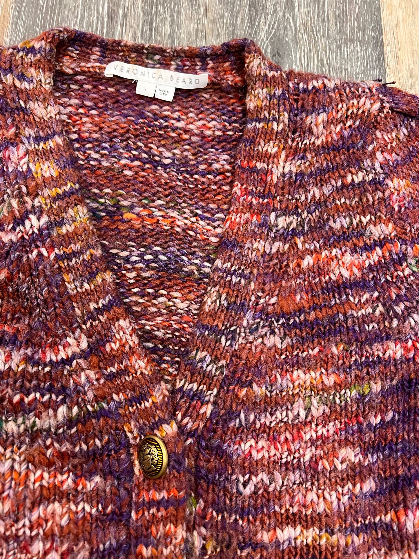 Sweater Cardigan By Veronica Beard In Multi-colored, Size: S