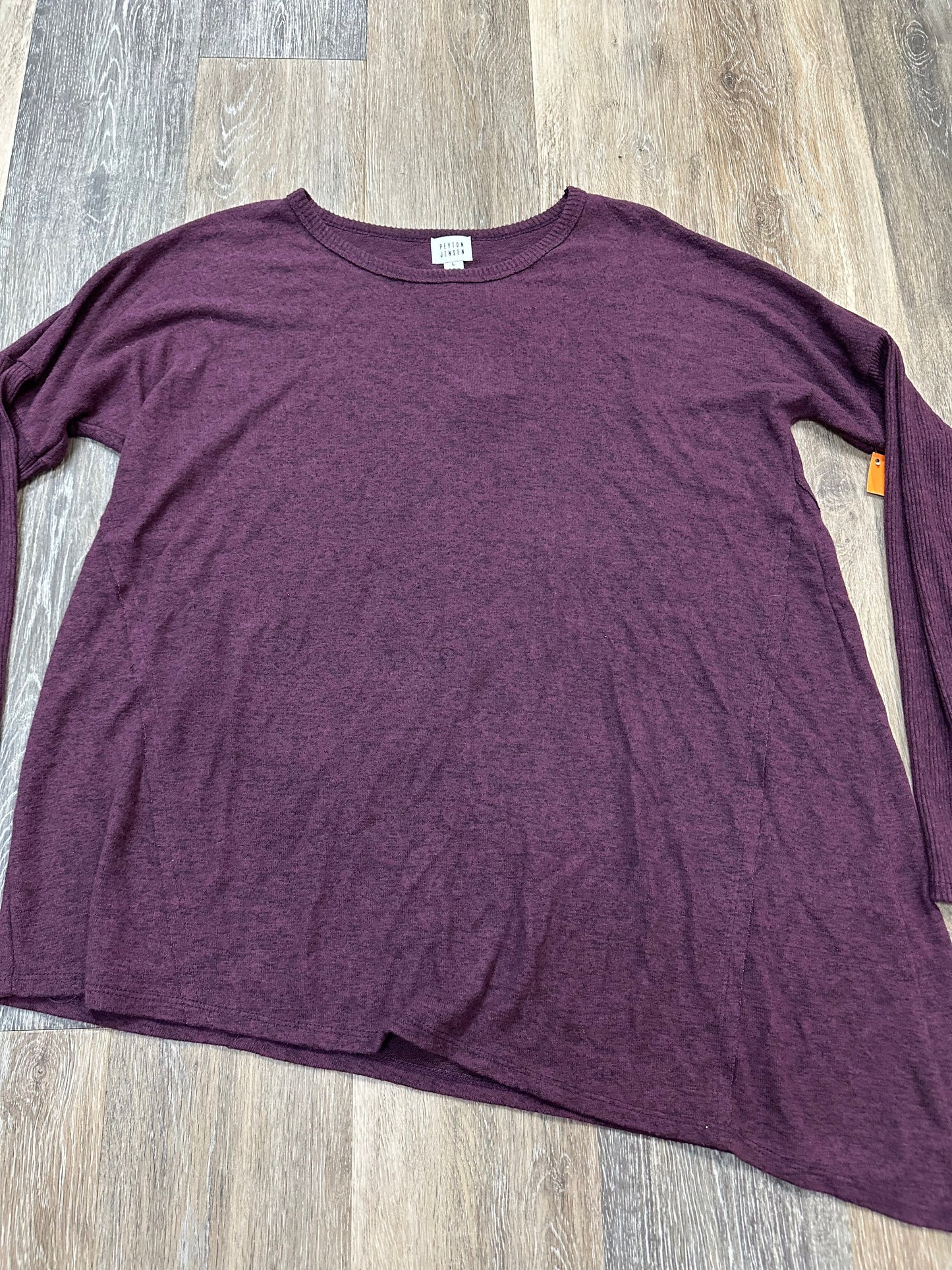 Top Long Sleeve By Peyton Jensen In Purple, Size: L