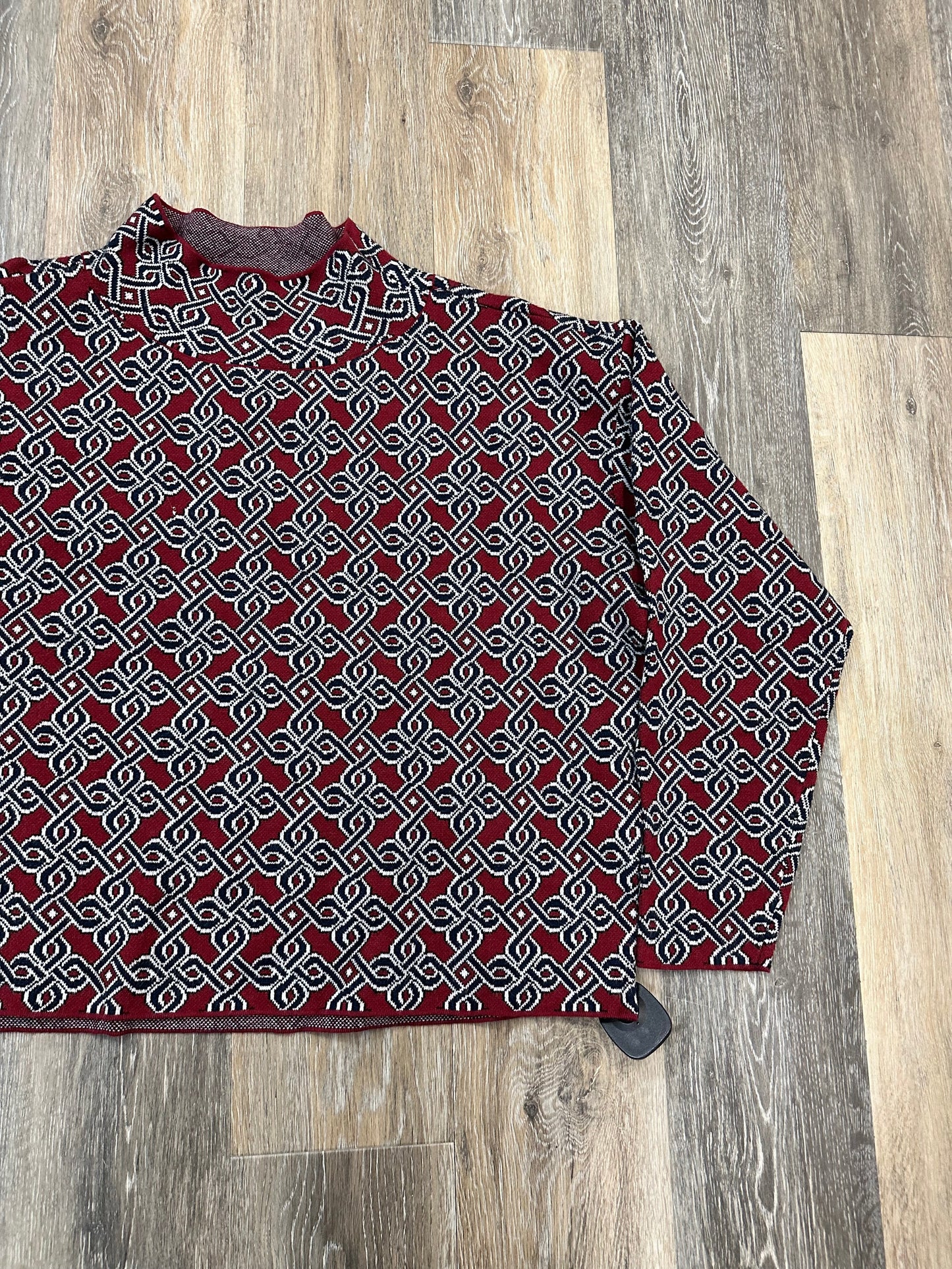 Sweater By Maeve In Blue Red & White, Size: M