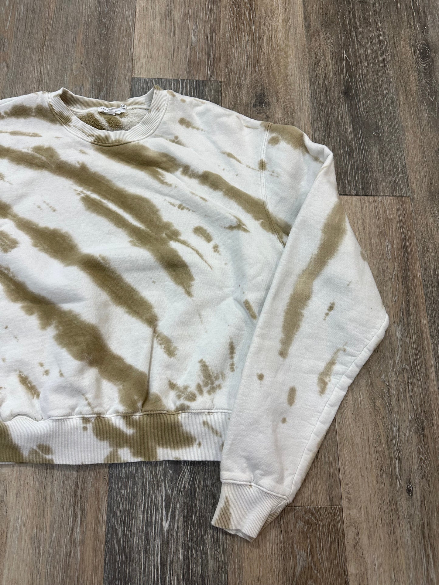 Athletic Sweatshirt Crewneck By Good American In Tie Dye Print, Size: S