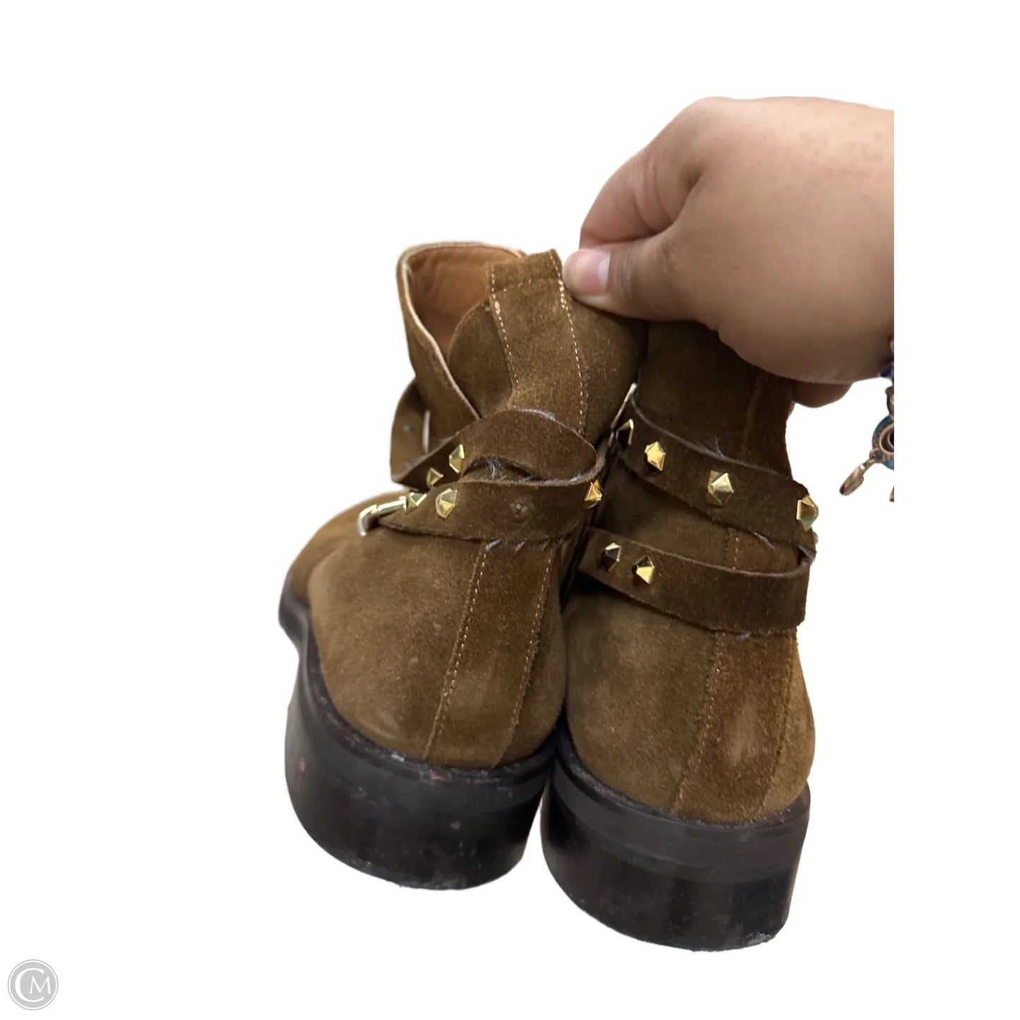 Boots Ankle Flats By Aquatalia In Brown, Size: 10