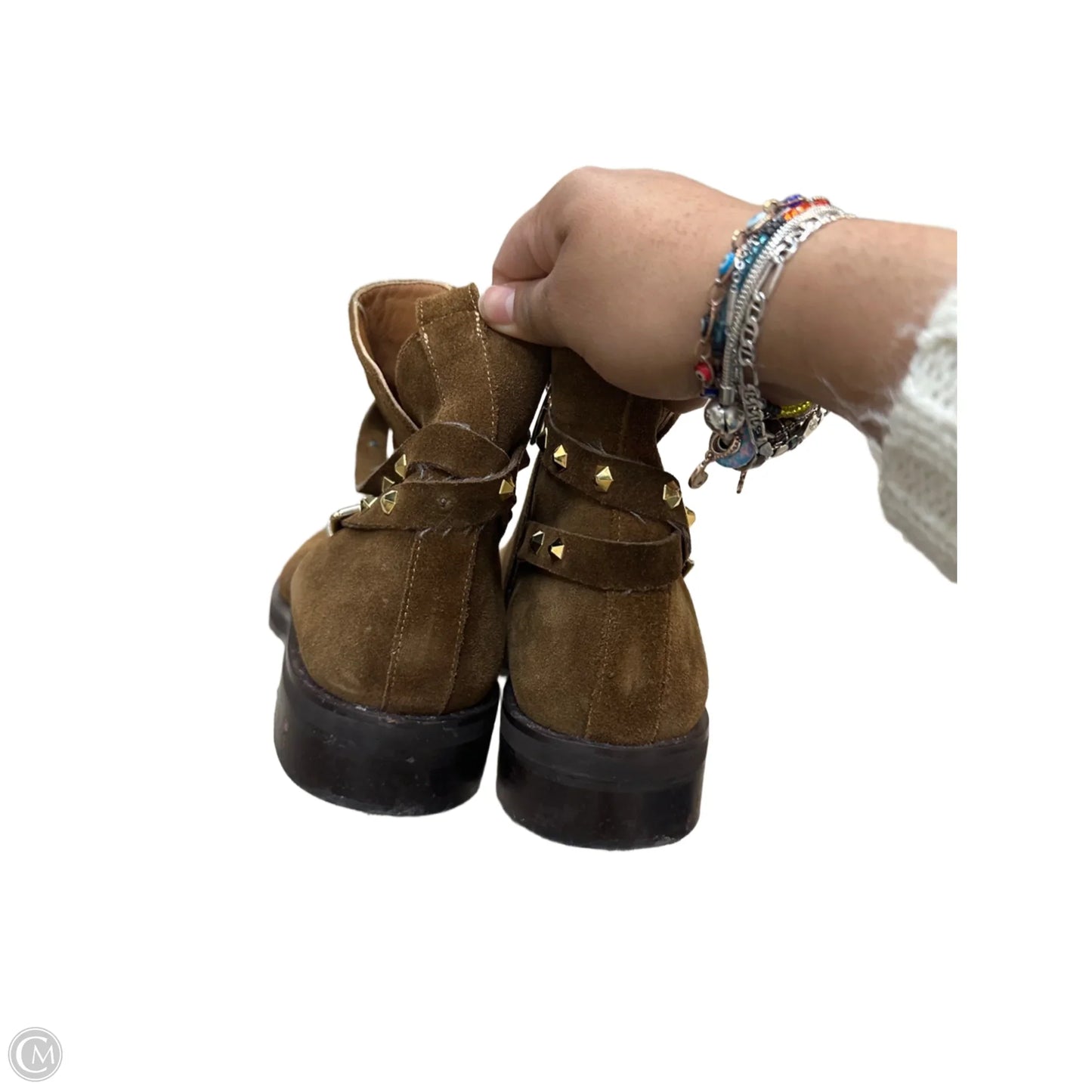 Boots Ankle Flats By Aquatalia In Brown, Size: 10