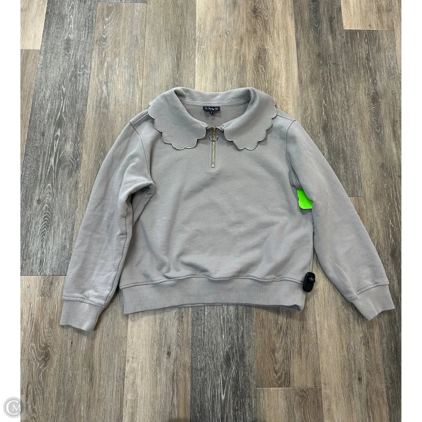 Sweatshirt Collar By Ssys The Label In Grey, Size: S