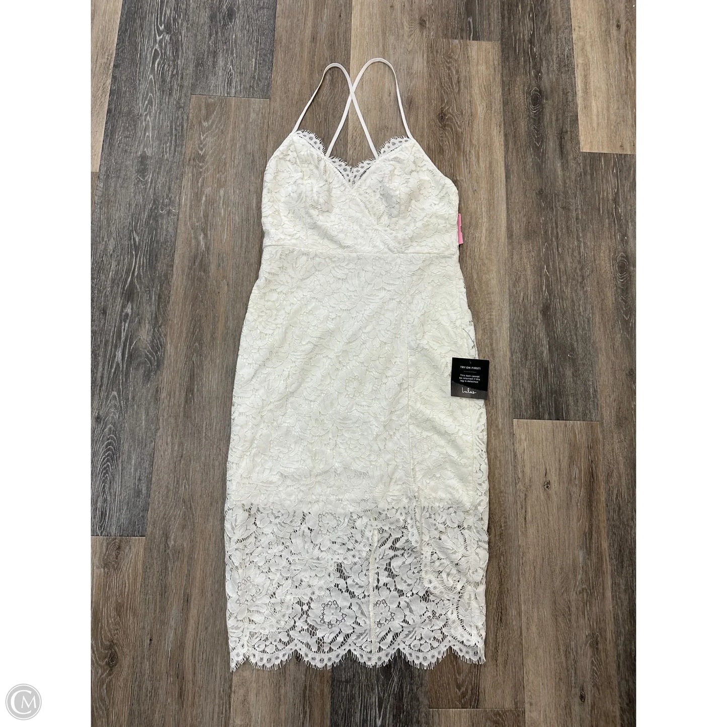 Dress Party Midi By Lulus In White, Size: M