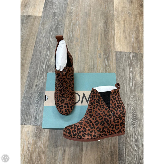 Boots Ankle Heels By Toms In Animal Print, Size: 6
