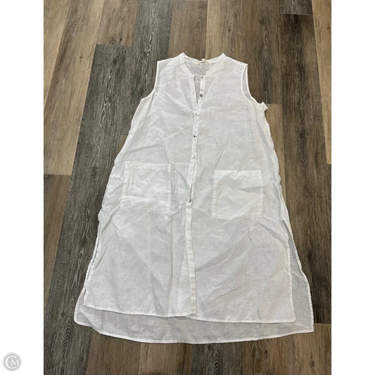 Dress Casual Midi By Eileen Fisher In White, Size: M