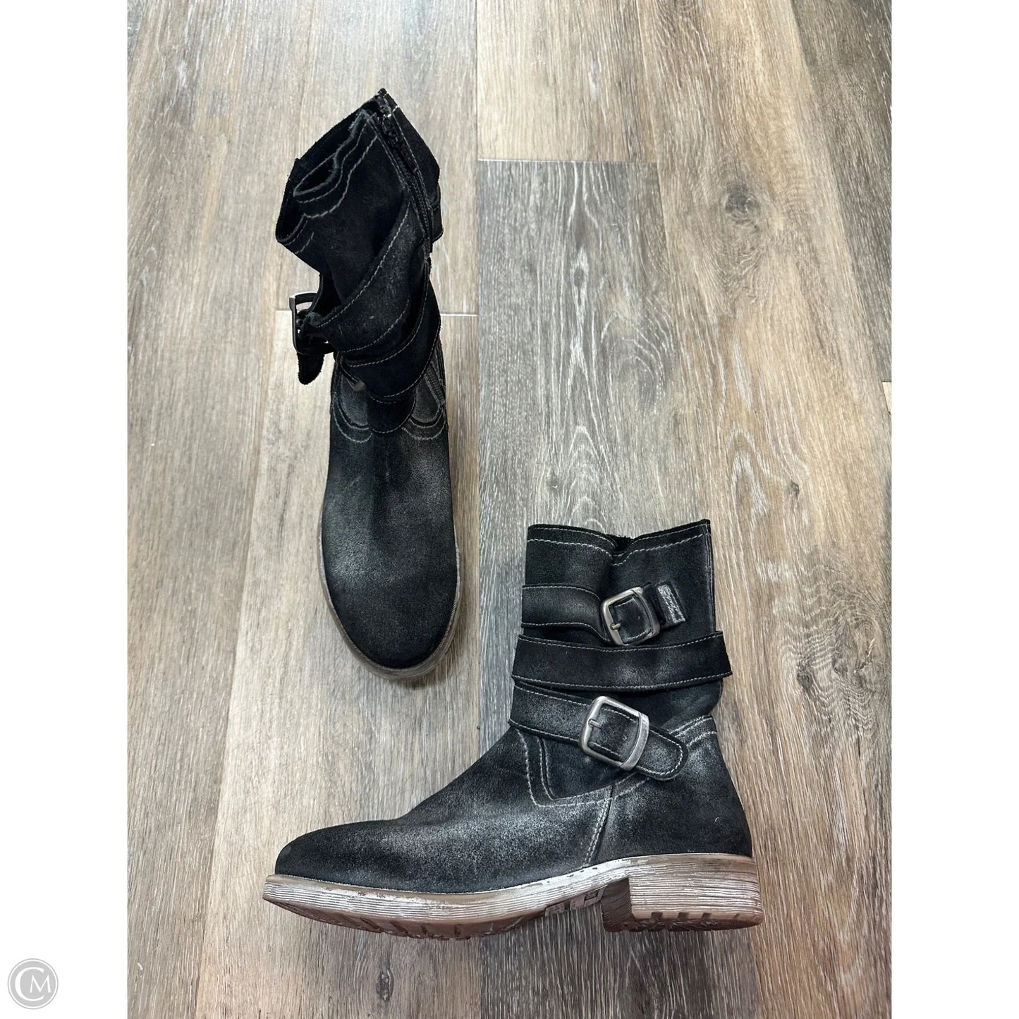 Boots Ankle Flats By Roan In Black, Size: 7.5